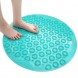 Круглий нековзний килимок Massage foot rad для душу 37 см, Бірюзовий (205)
