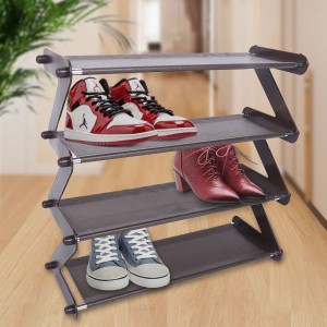 Полиця стійка органайзер для взуття на 4 полиці Shoe Rack Amazin, YH8802-4 Коричневий (2742)
