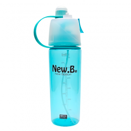 Велосипедна спортивна пляшка 600 мл з розпилювачем New.B блакитна (EL-078-2)