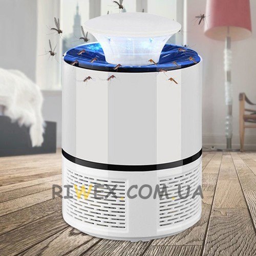 Електрична лампа, пастка від комарів Mosquito Killer Lamp від USB, Білий