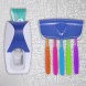 Автоматический дозатор зубной пасты + держатель для щёток, Синий (205)