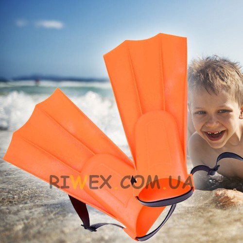 Детские ласты для плавания TT14013, 36-16-3 см, Оранжевый (I24)