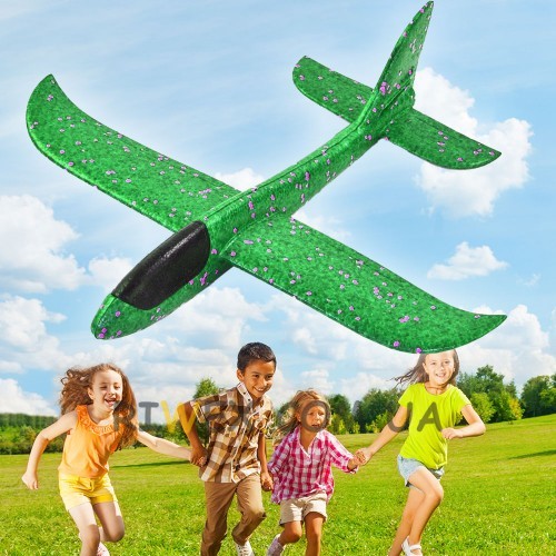  Метательный самолет трюкач планер Fly Plane 48 см, Зеленый