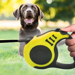 Автоматичний висувний повідець – рулетка на 3 м для середніх собак, Жовтий (205)