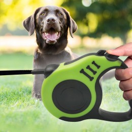 Автоматичний висувний повідець – рулетка на 3 м для середніх собак, Зелений (205)