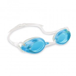 Очки для плавания Intex 55684, двухстекольные линзы с системой Anti-fog-protection, 8+ лет, Голубой (I24)