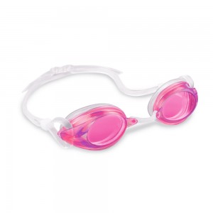 Окуляри для плавання Intex 55684, двохскляні лінзи з системою Anti-fog-protection, 8+ років, Рожевий (I24)
