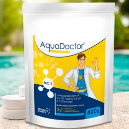 Повільнорозчинний дезинфікуючий препарат 3в1 AquaDoctor MC-T, 0,4 кг (LM)
