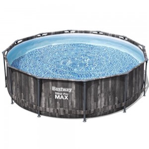 Каркасный бассейн Bestway Wood Style 5614X с картриджным фильтром и стремянкой, 366х100 см(LM)