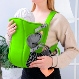 Слинг-рюкзак сумка кенгуру для переноски ребенка Baby Carriers салатовый