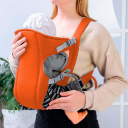 Слінг-рюкзак сумка кенгуру для перенесення дитини Babby Carriers помаранчевий