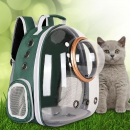 Повітропроникна сумка-переноска для котів та маленьких собак у вигляді капсули з віконцем, Зелений