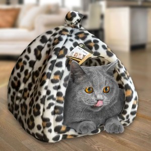 М'який будиночок Pet Hut для собак та кішок маленький 27х28 см, Білий (205)