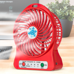 Настільний міні-вентилятор з акумулятором Portable Fan Mini Червоний