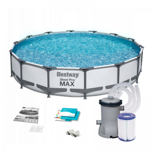 Каркасний круглий басейн 10220 л BESTWAY 56595 Steel Pro Max 427х84 см 