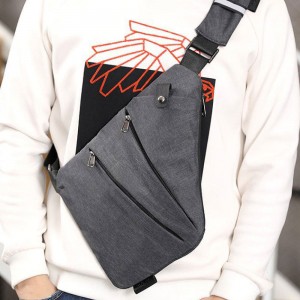 Чоловіча сумка месенджер Cross Body 30х22х15, Сіра (205)