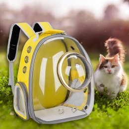 Повітропроникна сумка-переноска для котів та маленьких собак у вигляді капсули з віконцем, Жовтий