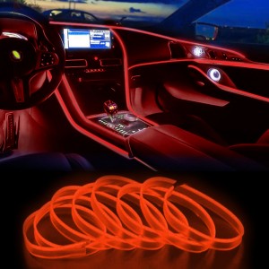 Підсвічування CAR Cold Light Line EL-1302-4M для салону автомобіля 4 метри, Червоний (237)