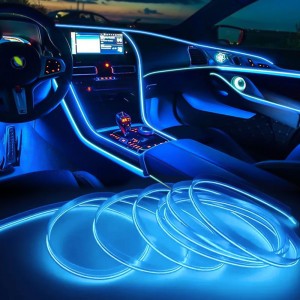 Підсвічування CAR Cold Light Line EL-1302-4M для салону автомобіля 4 метри, Блакитний (237)