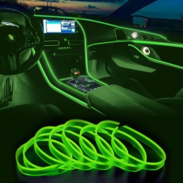Подсветка CAR Cold Light Line EL-1302-5M для салона автомобиля 5 метров, Зеленый (237)