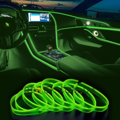 Подсветка CAR Cold Light Line EL-1302-5M для салона автомобиля 5 метров, Зеленый (237)