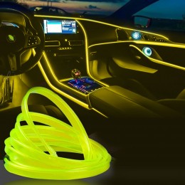 Подсветка CAR Cold Light Line EL-1302-5M для салона автомобиля 5 метров, Желтый (237)