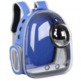 Повітропроникна сумка-переноска для котів та маленьких собак у вигляді капсули з віконцем, Синій