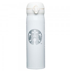 Термос Starbucks для холодних та горячих напоїв 500 мл, Білий