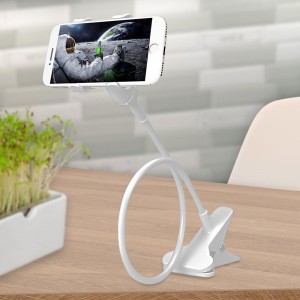 Універсальний гнучкий утримувач для телефону з прищіпкою, Білий Універсальний гнучкий утримувач для телефону з прищіпкою, Білий