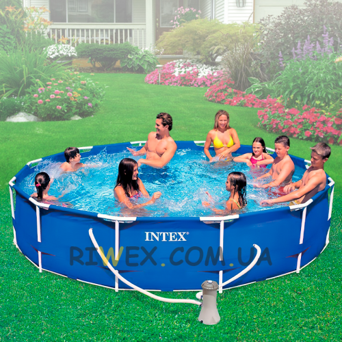 Каркасный круглый бассейн с фильтром INTEX 28212 6503Л / 366*76 СМ 