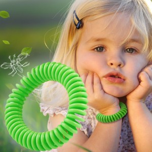 Силіконовий браслет від комарів Пружинка с капсулою Ball, Зелений (626)