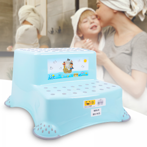 Дитячий табурет-підставка для ванної Irak Plastik з нековзними гумками, блакитний (DRK) Дитячий табурет-підставка для ванної Irak Plastik з нековзними гумками, блакитний (DRK)