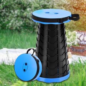 Складной стул Telescopic stool, 25х45 см, до 180 кг, Голубой (509)