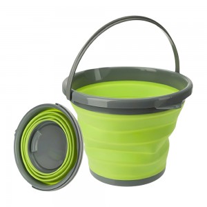 Силиконовое ведро складное на 10 л, Салатовый
