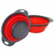 Дуршлаг складной силиконовый Collapsible Filter Baskets 2 шт. 20 см, Красный