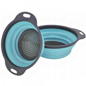 Дуршлаг складной силиконовый Collapsible Filter Baskets 2 шт. 20 см, Синий