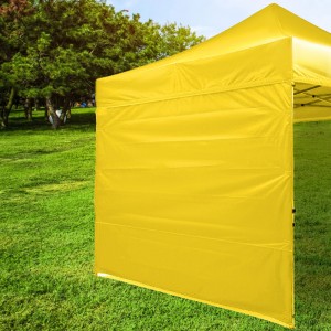 Боковая стенка на палатку, шатер из цельного полотна на завязках 7 м, 3 стенки 2х3 м, Желтый