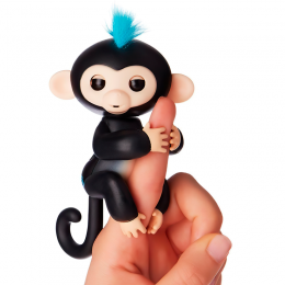 Інтерактивна іграшка для дітей ручна мавпочка Fingerlings чорний