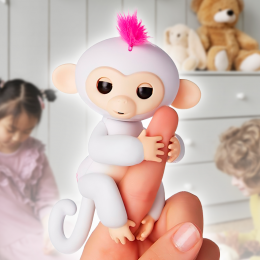 Интерактивная игрушка для детей ручная обезьянка Fingerlings белый