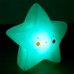 Лампа-нічник Energy Зірочка 4,5 Вт, 1 світлодіод, живлення від батарейок, розмір 12х12х3 см, Мятний