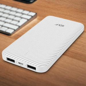 УМБ Портативная батарея Power bank со встроенным фонариком 8000 mAh Golf D-80 белый