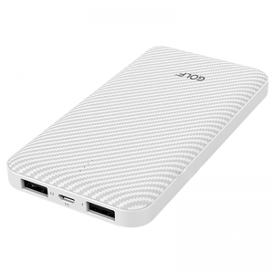 УМБ Портативная батарея Power bank со встроенным фонариком 8000 mAh Golf D-80 белый