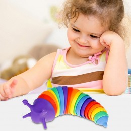 Гибкая игрушка-антистресс Гусеница для детей и взрослых
