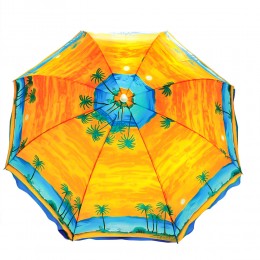 Зонт пляжный, садовый с пальмами, 180 см, Оранжевый