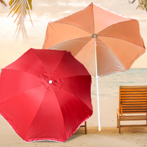 Пляжна парасолька з нахилом та напиленням від сонця Mario Umbrella 1,6 м, Червоний Пляжна парасолька з нахилом та напиленням від сонця Mario Umbrella 1,6 м, Червоний