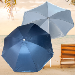 Пляжна парасолька з нахилом та напиленням від сонця Mario Umbrella 1,6 м, Темно-синій
