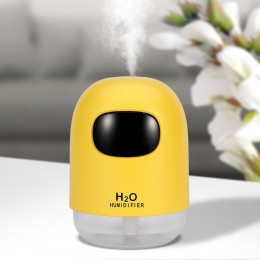 Ультразвуковий зволожувач повітря H2O з підсвічуванням 200 мл USB, Жовтий (237)