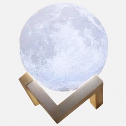 Настільний світильник-нічник 3D Moon Light  зі зволожувачем повітря 13 см / HA-178