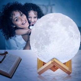 Настільний світильник-нічник 3D Moon Light  зі зволожувачем повітря 13 см / HA-178