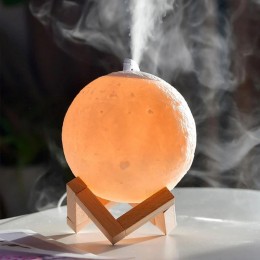 Настільний світильник-нічник 3D Moon Light  зі зволожувачем повітря 13 см / HA-178